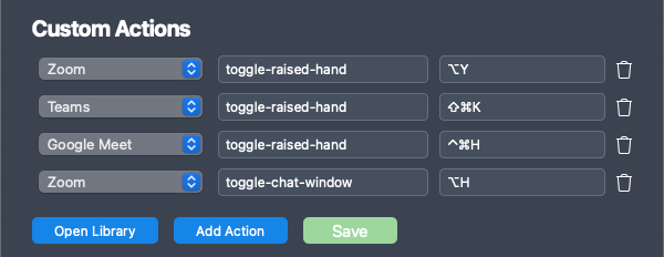 Custom Actions