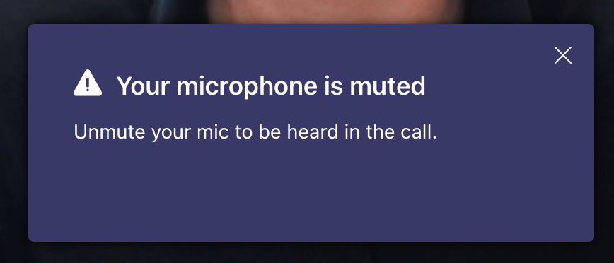 MS Teams muted message MS Teams muted message